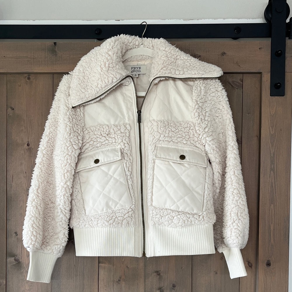 Frye and Co. Cream Sherpa Jacket